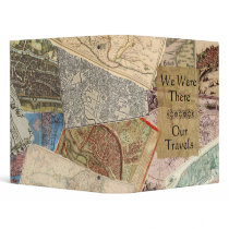 Vintage Maps Travel Album Binder