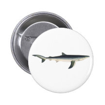 Vintage Marine Aquatic Ocean Life, Blue Shark Pinback Buttons