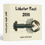 Vintage Marine Ocean Life Crustacean, Lobster 3 Ring Binders