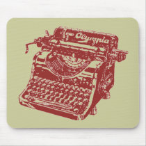 Vintage maroon Typewriter mousepads