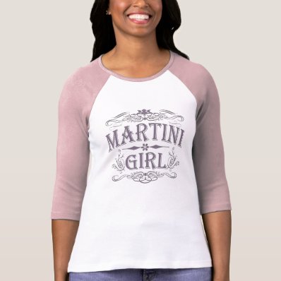 Vintage Martini Girl T Shirt
