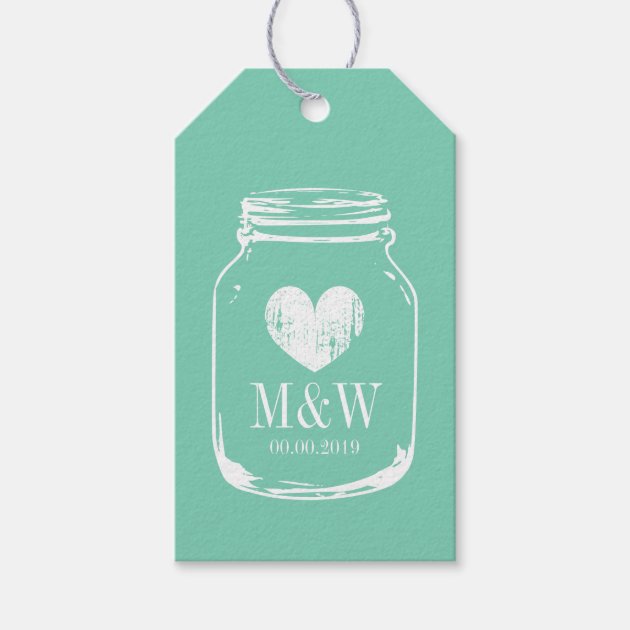 Vintage mason jar gift tags for wedding favors pack of gift tags-0