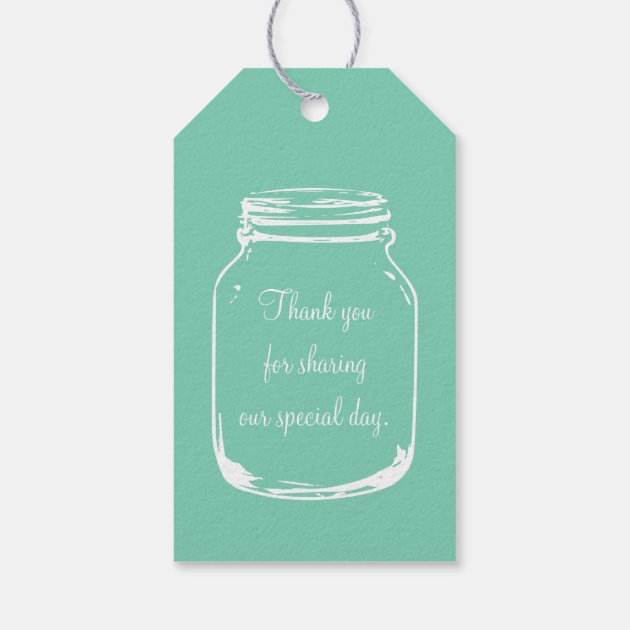 Vintage mason jar gift tags for wedding favors pack of gift tags-1
