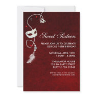 Vintage Masquerade Sweet Sixteen Birthday invitation