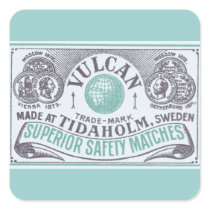 Vintage Match Label Art Stickers