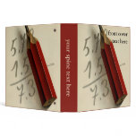 Vintage Math Equation Addition and Red Pencil Vinyl Binder