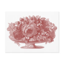 Vintage Mauve Flower Arrangement postcards by JuJuGarden Vintage Mauve Flower Arrangement postcards