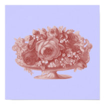 Vintage Mauve Flower Arrangement posters by JuJuGarden Vintage Mauve Flower Arrangement posters