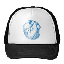 Vintage Medial Heart Illustration Hats