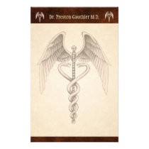 Vintage Medical Caduceus Symbol  Stationery