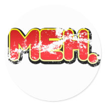 Vintage Meh Sticker stickers