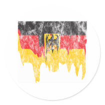 Vintage Melting Germany Flag stickers