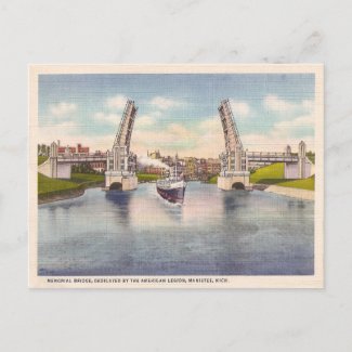 Vintage Memorial Bridge postcard