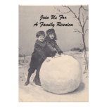 Vintage Memories Family Reunion Snowman Invitation