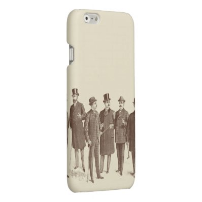 Vintage Men Gentlemen Fashion Brown Beige Cool Matte iPhone 6 Case