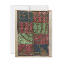 Vintage Menorah invitations