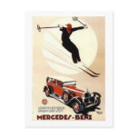 Vintage Mercedes Benz Ski Ad Post Card