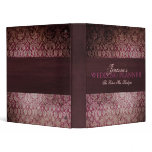 Vintage Merlot Damask Binder