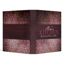 Vintage Merlot Damask Binder