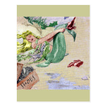Vintage Mermaid in Color Post Card