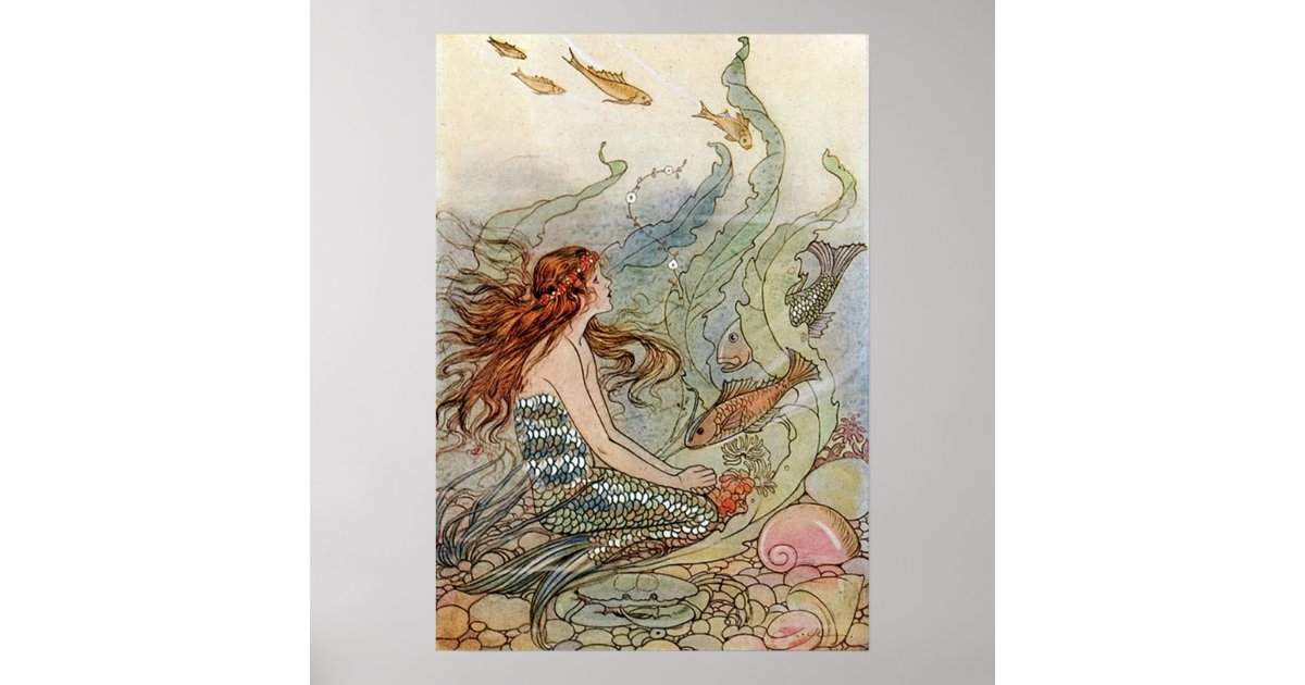 Vintage Mermaid Poster 121