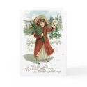 Vintage Merry Christmas Card by xmasstore Vintage Merry Christmas Card