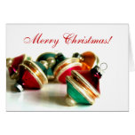 Vintage Merry Christmas Retro Tree Ornaments Card