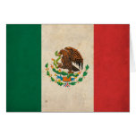 Vintage Mexico Flag Greeting Cards