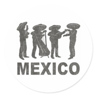 Vintage Mexico Round Sticker