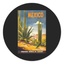 Vintage Mexico Round Sticker