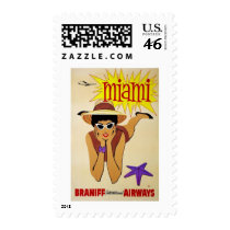 Vintage Miami Advertisement Stamp