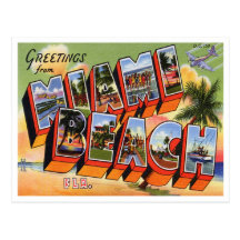 Vintage Miami Beach Postcard