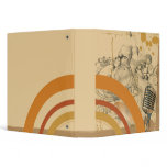 vintage mic and turntable notebook binders