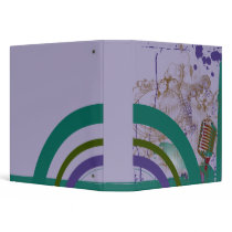 vintage mic turntable colors notebook binders