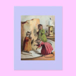 Vintage Mice in Clothes Customizable Art Postcard postcards