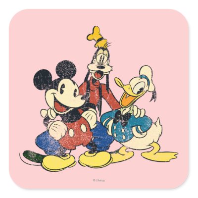 Vintage Mickey Mouse & Friends 2 stickers