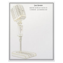 Vintage Microphone Design Letterhead