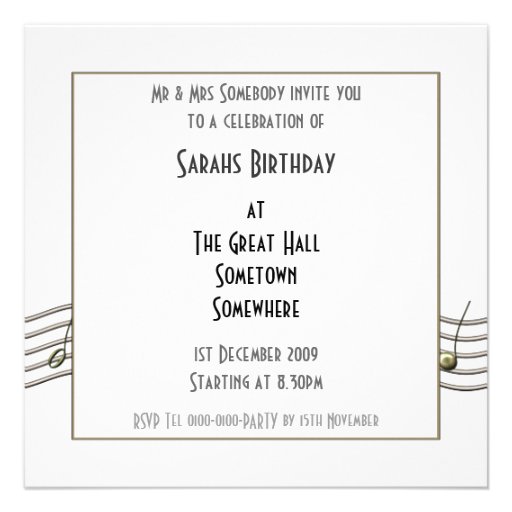 Vintage Microphone Party Invitations