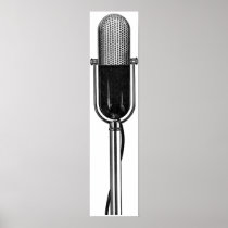 Vintage Microphone Poster