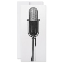 Vintage Microphone Rack Card