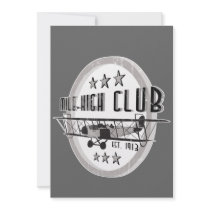 vintage mile high club invitations