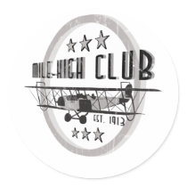 vintage mile high club stickers