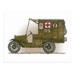 Vintage Military Ambulance Postcard