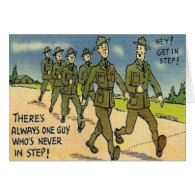 Vintage Military Basic Training Card