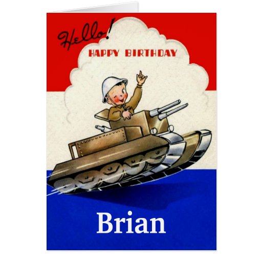 Vintage Military Birthday Card | Zazzle