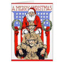 Vintage Military Christmas Card
