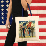 Vintage Military Personnel; Patriotic Tote Bags
