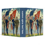 Vintage Military Personnel; Patriotic Binders