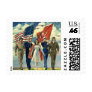 Vintage Military Personnel; Patriotic Stamps