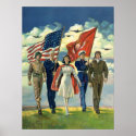 Vintage Military Personnel; Patriotic posters